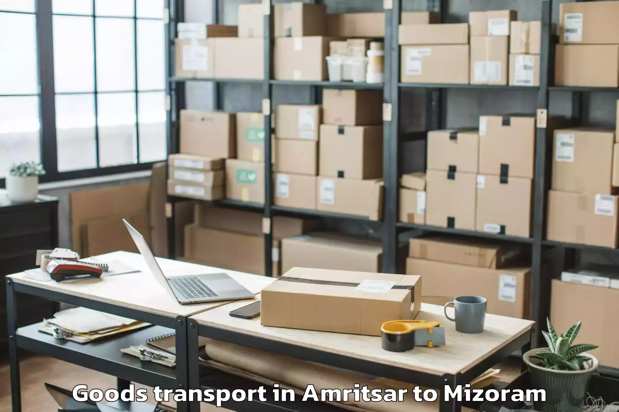 Get Amritsar to Thenzawl Goods Transport